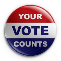 VOTE! Your vote counts.